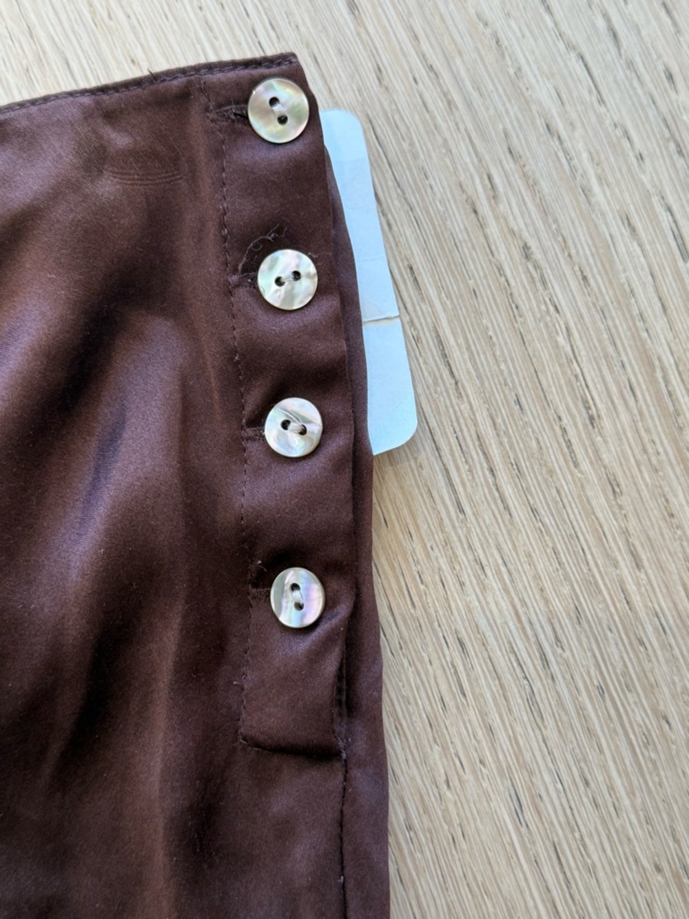Vintage Bianca Nygård 100% Silk Bias Skirt NWT Brown Chartreuse Layered Midi 10 - Picture 8 of 11